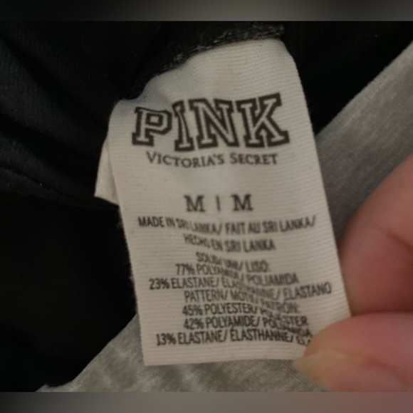 Pink Victoria’s Secret Black Leggings - Picture 3 of 3
